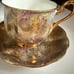 Striking Royal Albert Gold pastel sponge paint style bone china cup and saucer