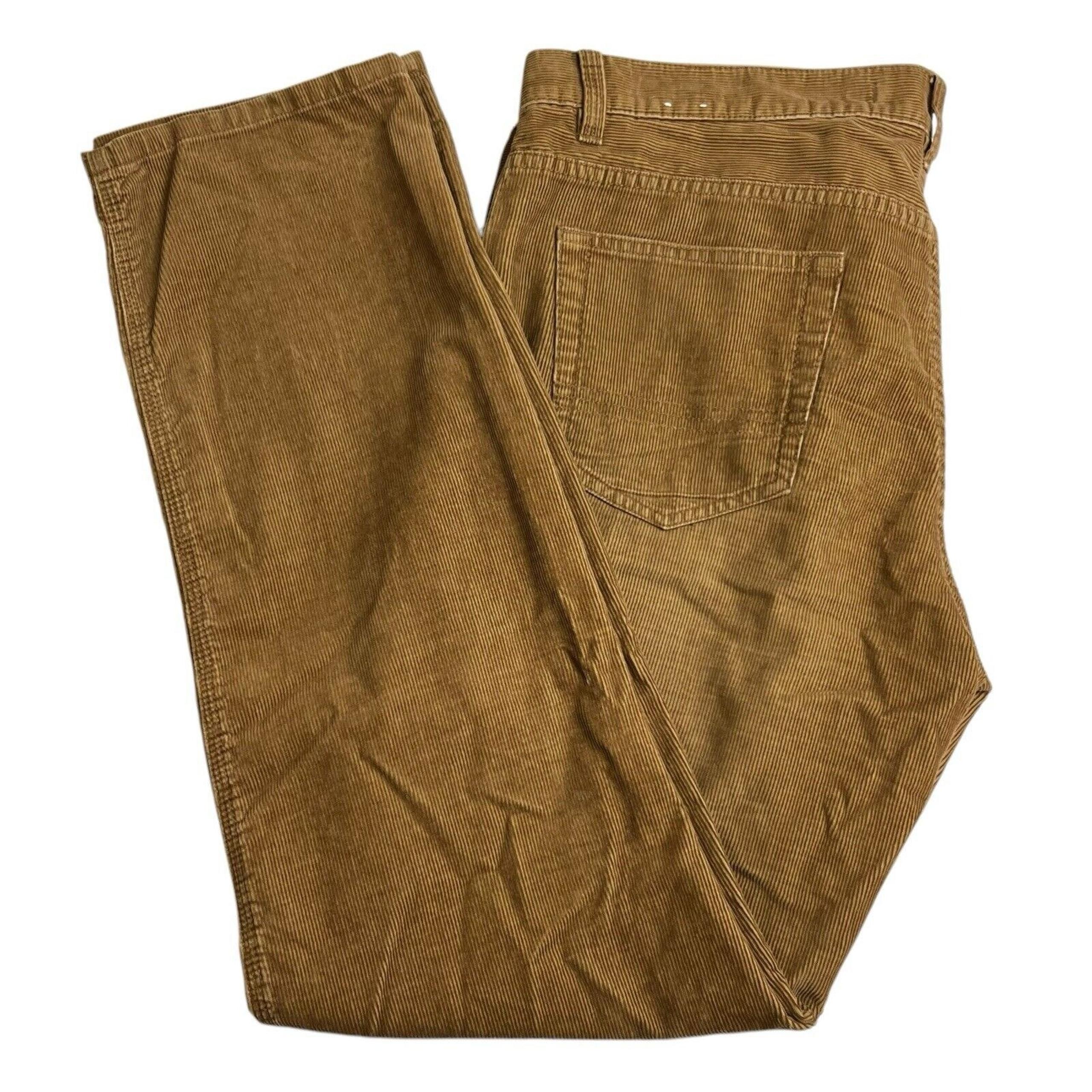 Brooks Brothers Mens 36X32 Brown Corduroy Straight Leg Pants