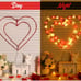 Valentine's Day Window Lights, 2 Pack 13.4 Inch Valentine Window Lighted