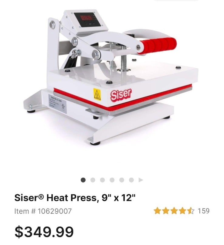 Sister Heat Press, 9 x 12