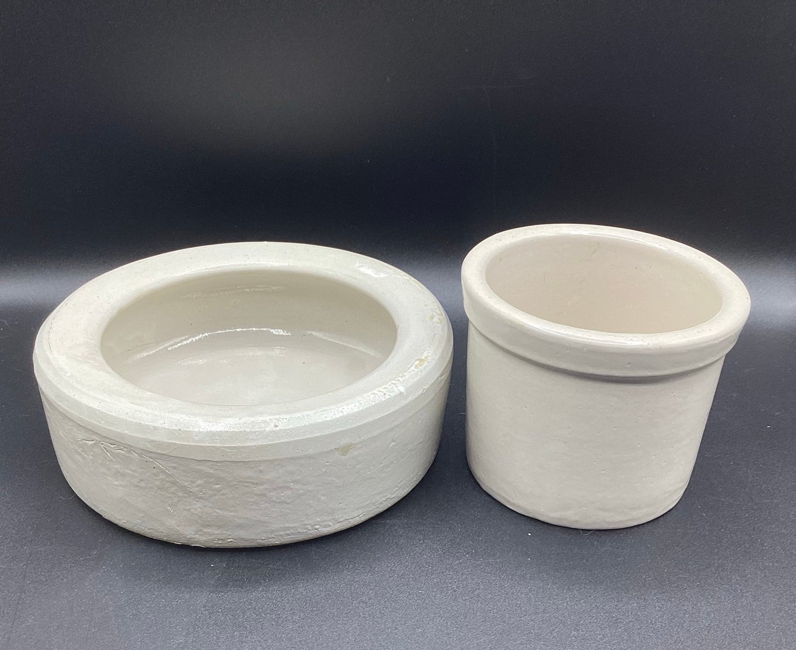 Stoneware crock and bowl
