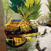 Vintage Vietnamese embroidery thread Wall Hanging Rare