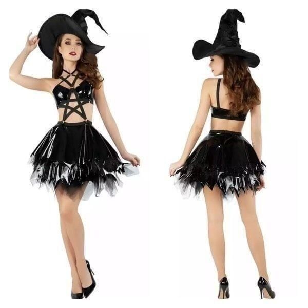 NWT Yandy Starline Pentagram Goth Witch Halloween Costume medium role play