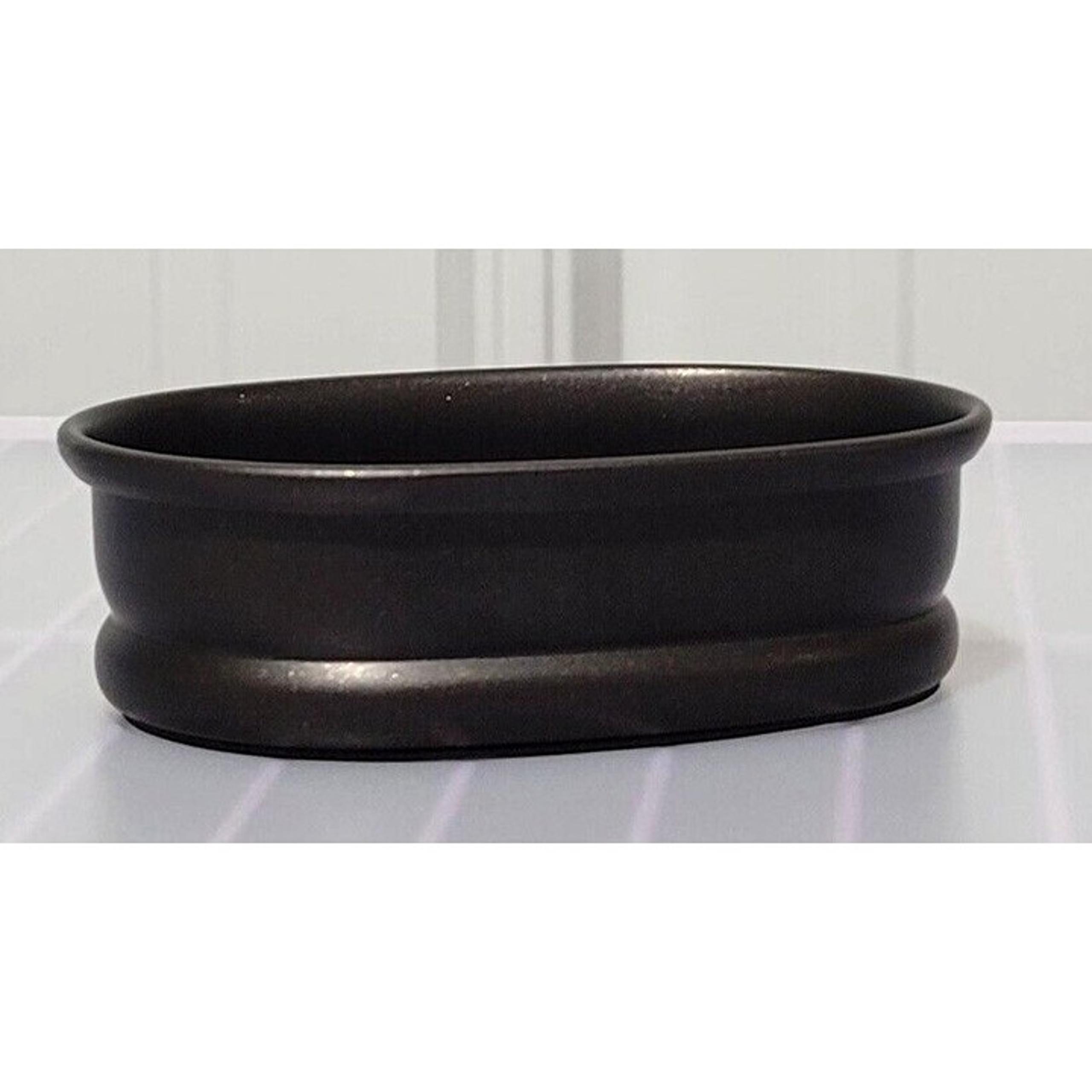 Threshold Bronze Finish Traditional Oval Metal Soap Dish 3.75" x 5.25" Size
