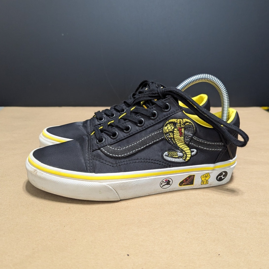 Vans Cobra Kai Old Skool Sneakers Black Snake Low Unisex Shoes Womens 6.5 Skate