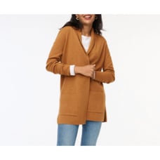 J.Crew Chelsea Open-front Sweater Blazer Camel Brown Size S