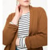 J.Crew Chelsea Open-front Sweater Blazer Camel Brown Size S