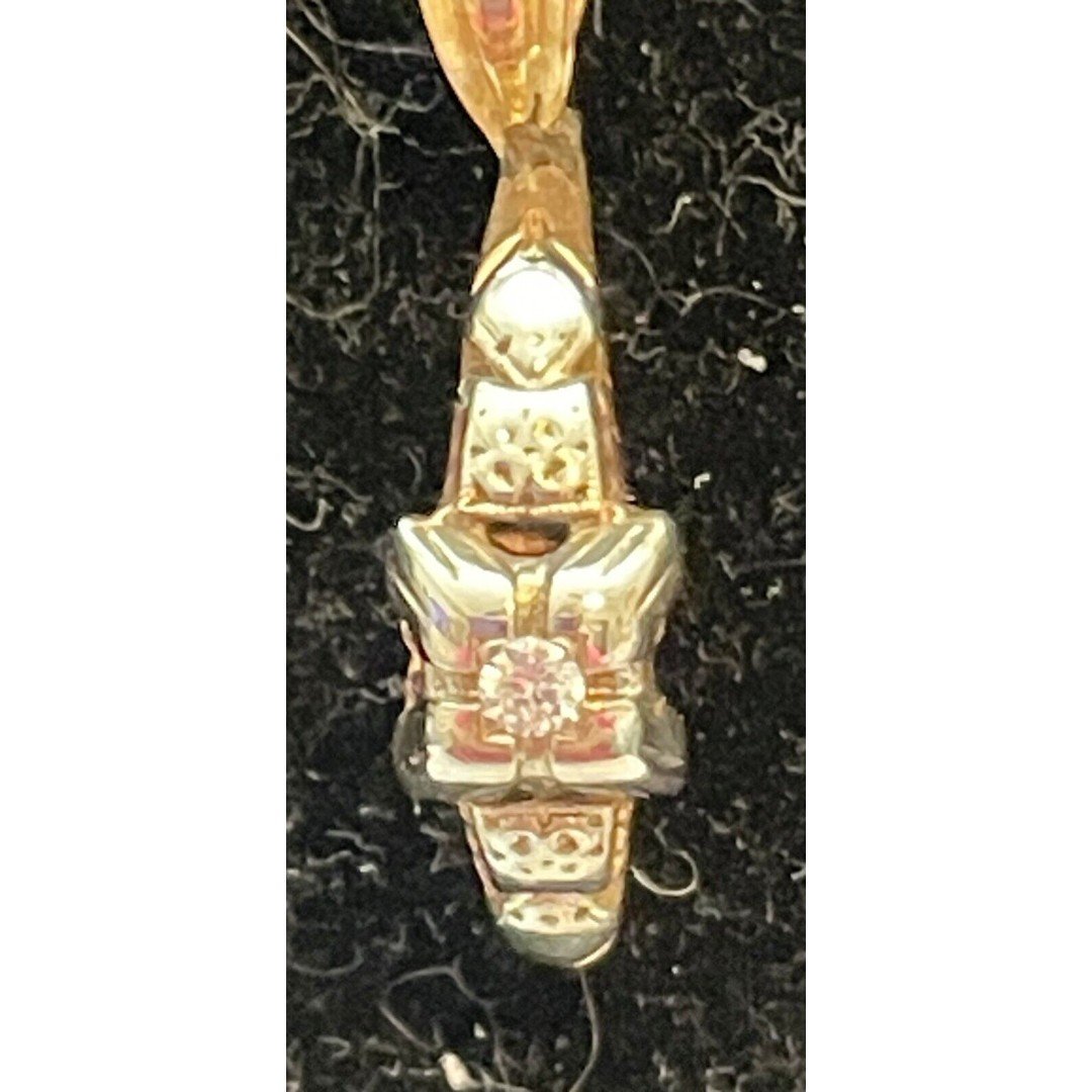 14k JCC gold and diamond necklace