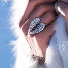 NEW Silver Angel Wings Opening Adjustable Ring