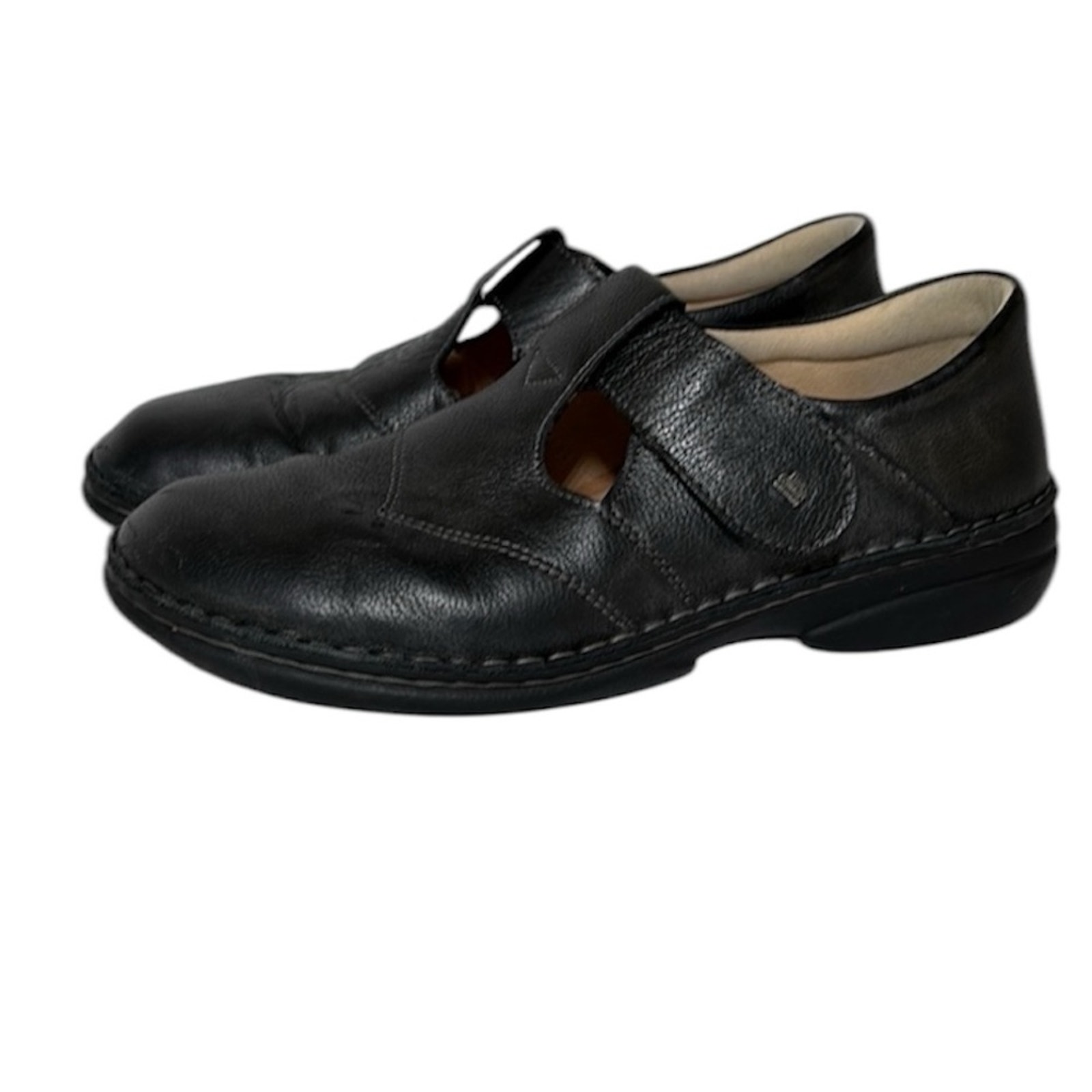 Finn Comfort Nashville T Strap Black Leather Mary Jane Shoes Women’s 41 size 9
