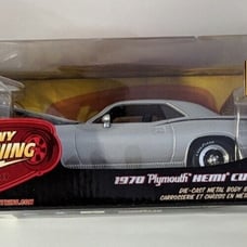 Johnny Lightning 1970 Plymouth Hemi Cuda Die Cast 1:24 Scale Silver