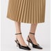 J. Crew Gwyneth Pleated Slip Skirt Midi A Line Elastic Pull On Camel Medium NWT