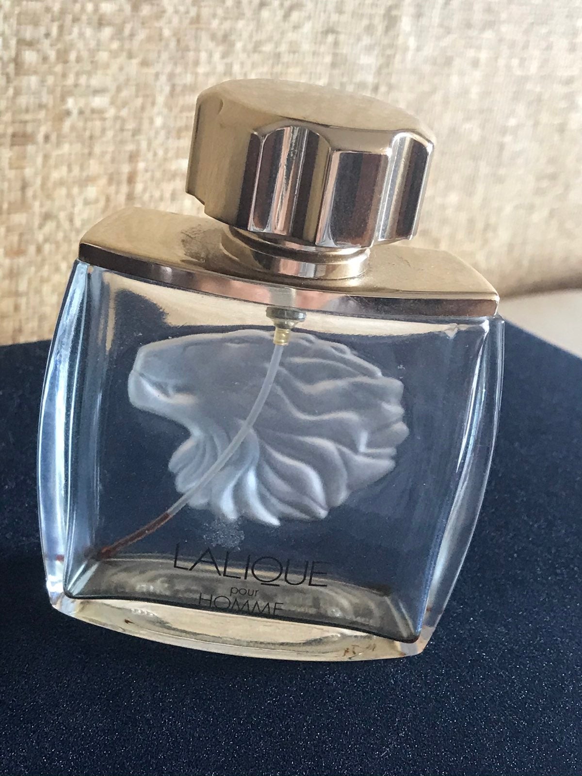 Authentic LALIQUE Rare Lion Miniature Perfume Bottle Limited Collection