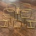 Gold vintage heavy brass Wine Rack