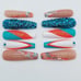 XXL Press on nails- Go Dolphins
