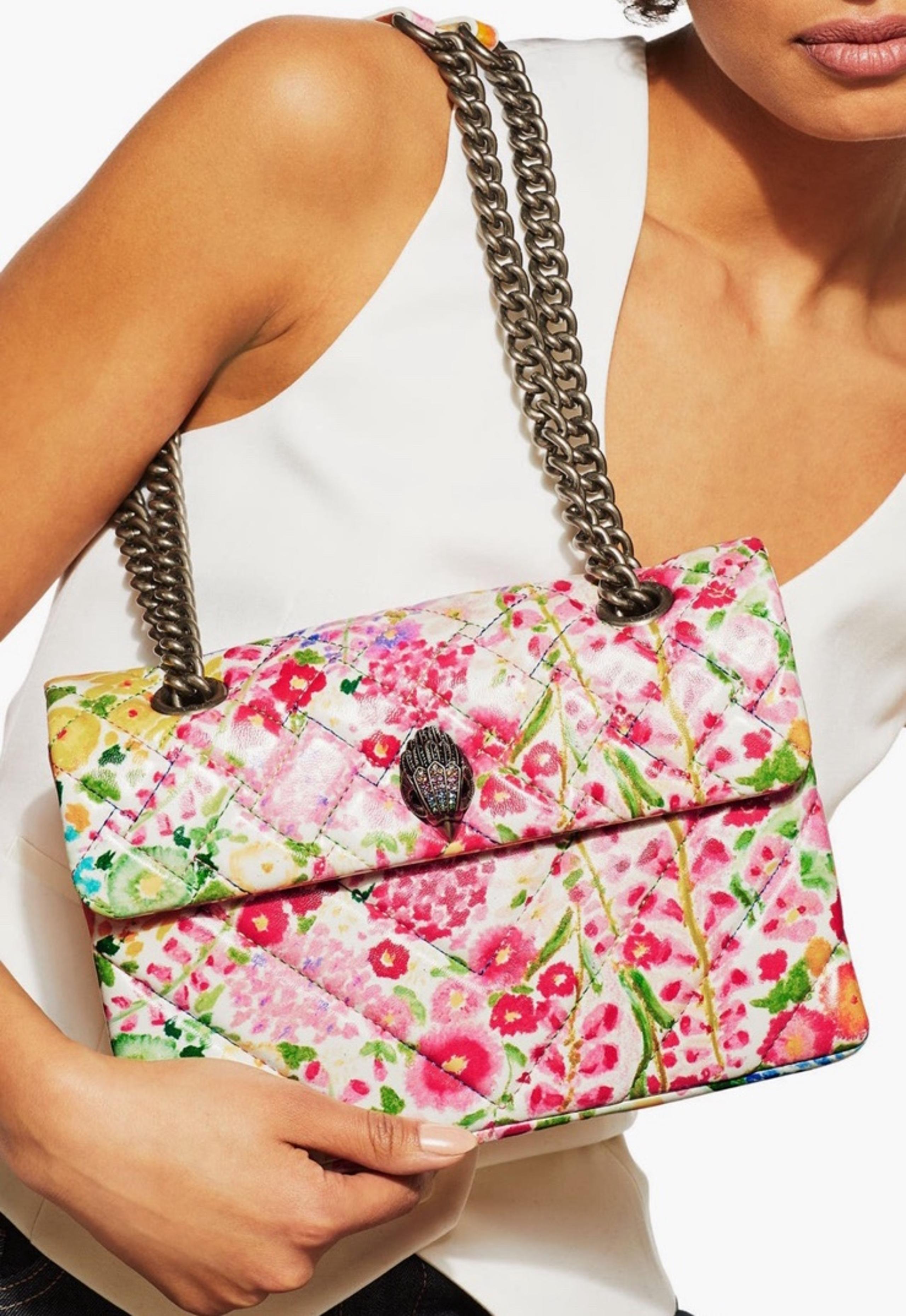 Kurt Geiger Floral Kensington Quilted Leather Shoulder Bag. NWT