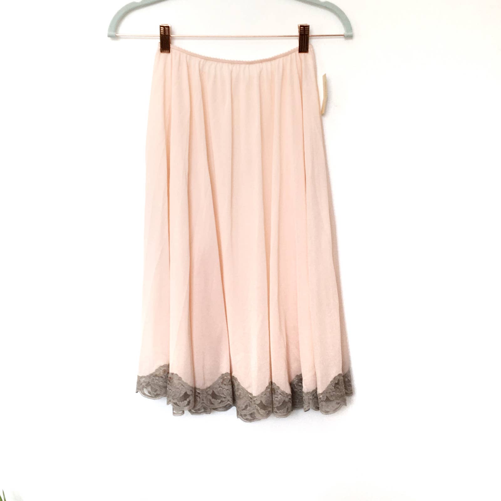 NWT Vintage half slip pink and grey deadstock Marshall Fields Size Large