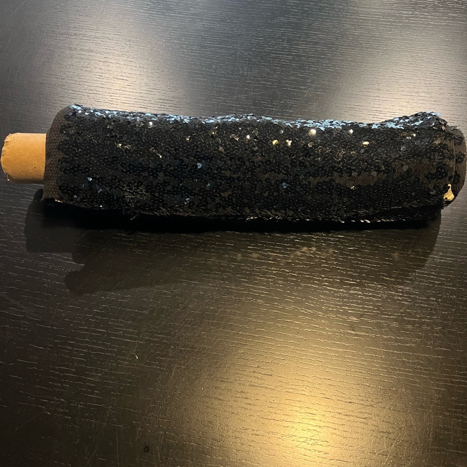 New Roll of Black Sequin Fabric