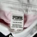 NWT VS PINK Polo Long Sleeve Shirt Size Small Pink/Black Striped Colorblock