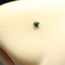 9kt. gold Nose piercing with a green emerald mark 9k solid gold New