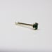 9kt. gold Nose piercing with a green emerald mark 9k solid gold New