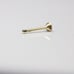 9kt. gold Nose piercing with a green emerald mark 9k solid gold New