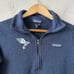 PATAGONIA Womens Better Sweater 1/4-Zip Pullover in Navy Company Logo
