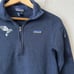 PATAGONIA Womens Better Sweater 1/4-Zip Pullover in Navy Company Logo