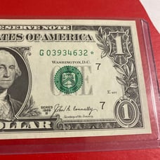 1 Dollar Bill Star Note G03934632