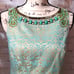 NWOT Laundry Jewel Neckline Gold Foil/ Green Dress