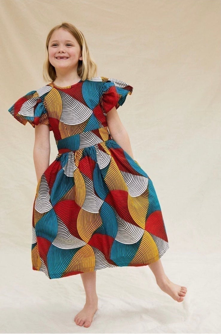 NWOT❤️Anthropologie Sika Geometric Kids Dress sz5/6