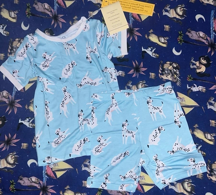 blue dalmation short set