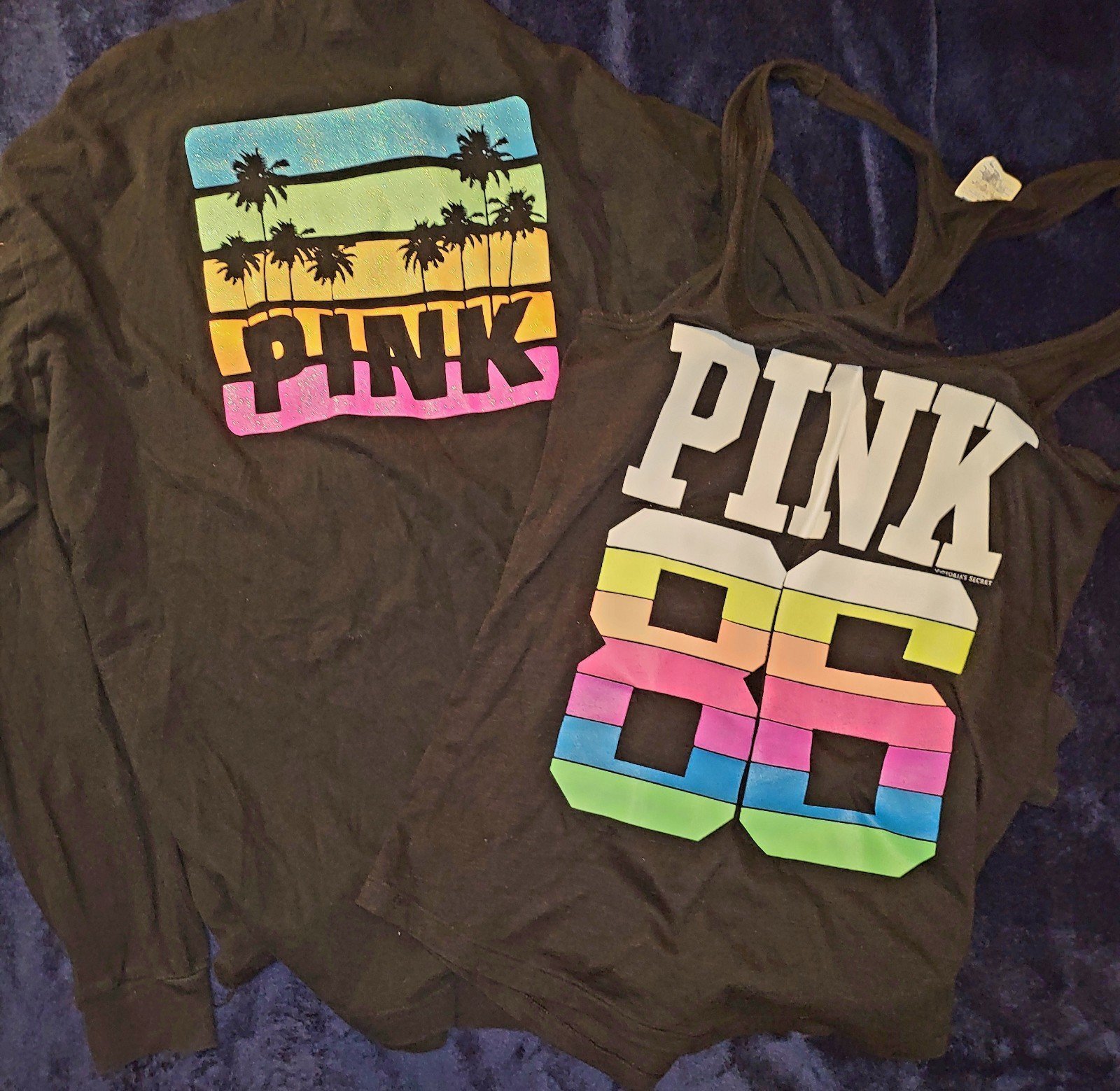 VICTORIA SECRET PINK SHIRT & TANK BUNDLE **SMALL