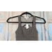 Sans Souci Womens Size Small White Black Sleeveless Sweetheart Neck Peplum Top