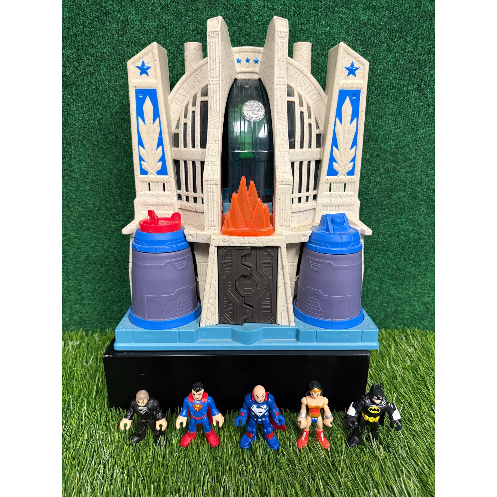 Justice League Hall of Justice Playset & 5 Figures Batman Superman Heros