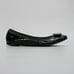Kate Spade Ladies 8.5 Black Patent Leather Bow Ballet Flats Loafers Shoes Brazil