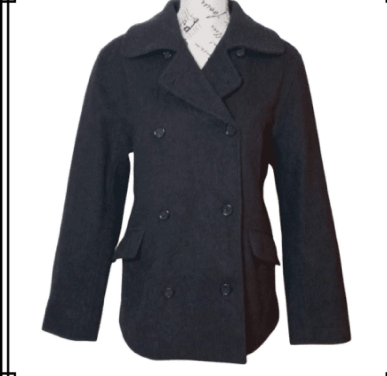 J. Crew Men's Charcoal Gray Wool & Cashmere Peacoat