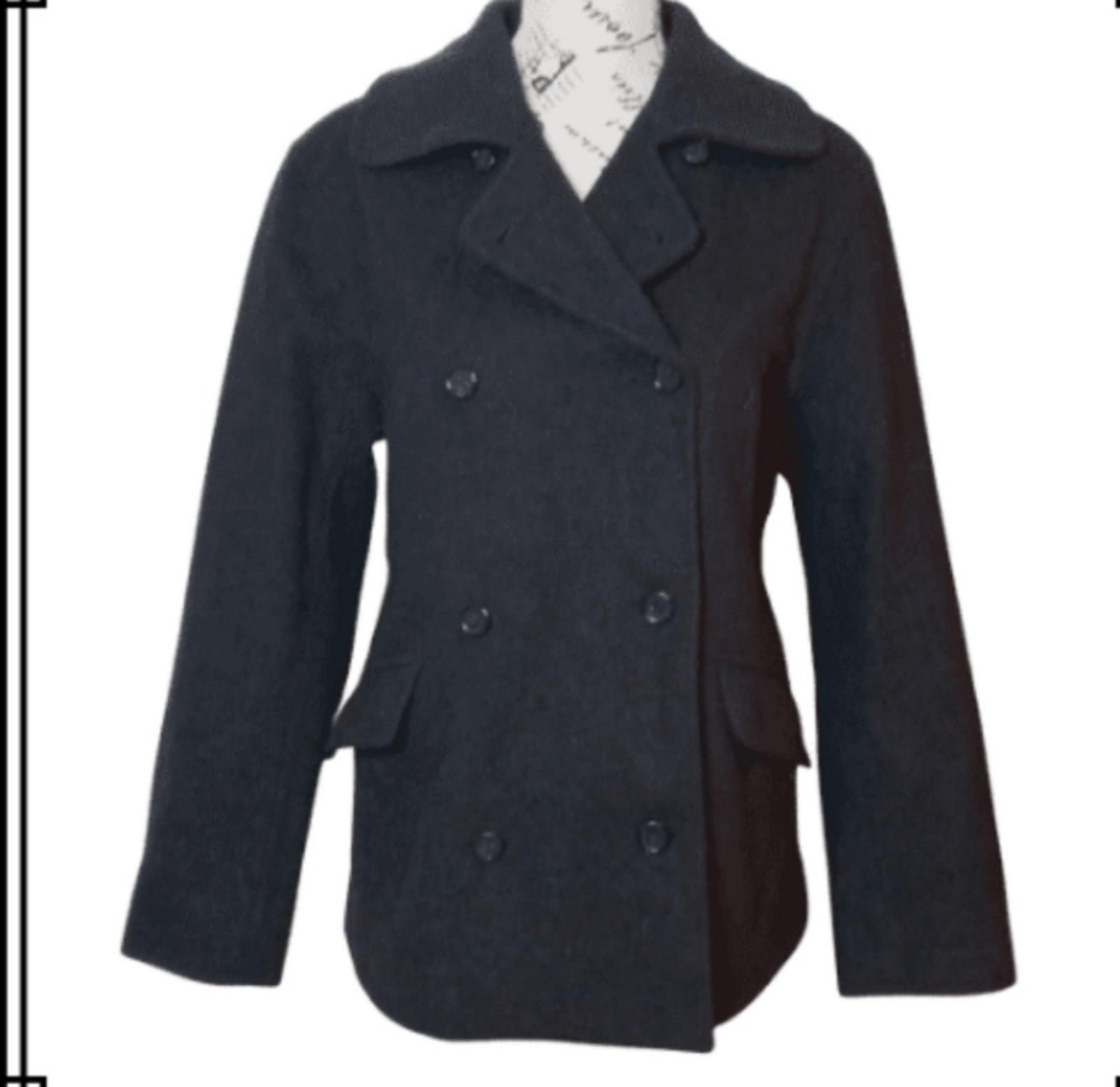 J. Crew Men's Charcoal Gray Wool & Cashmere Peacoat