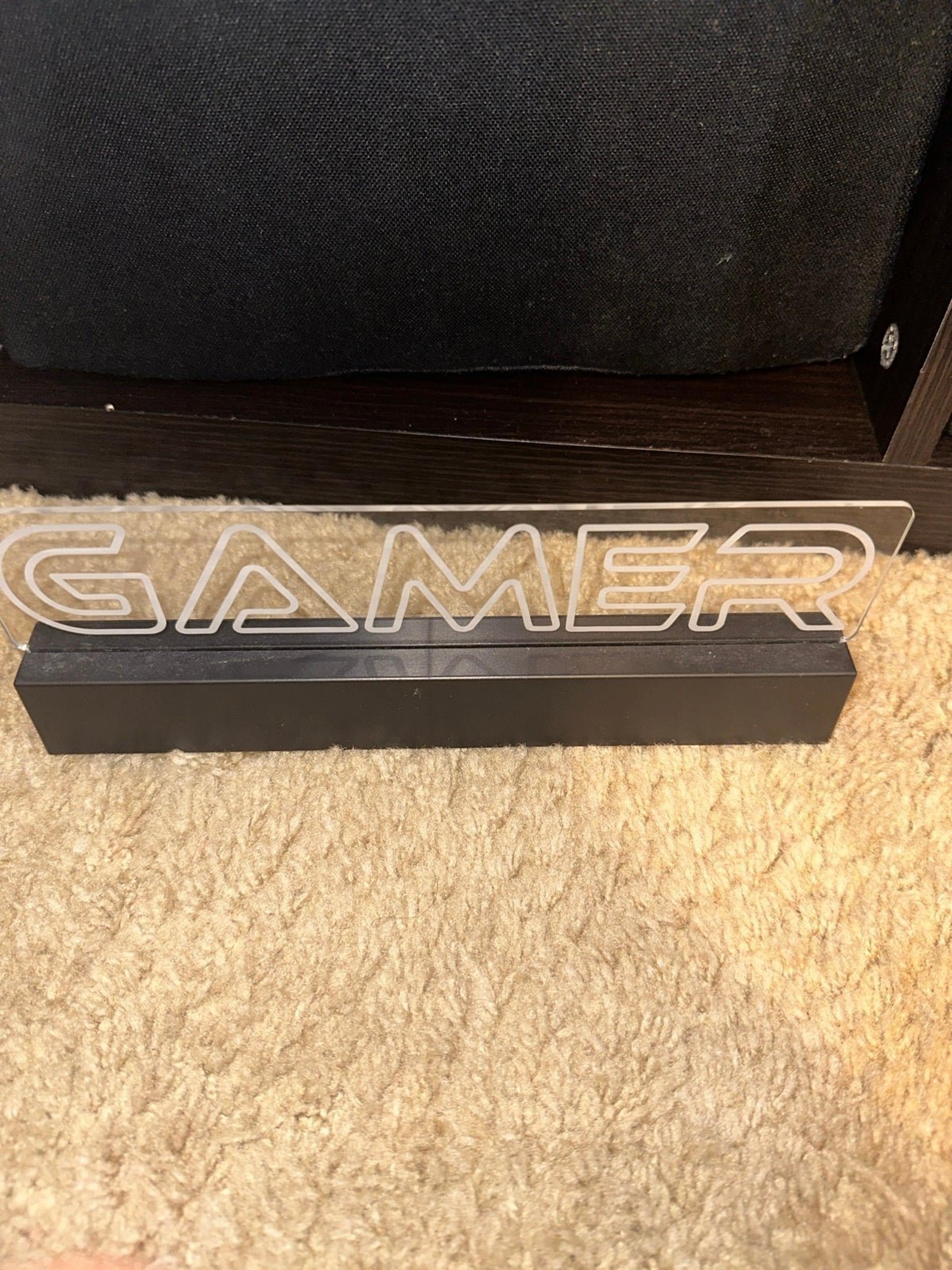 Gamer LED Light up sign great for game rooms