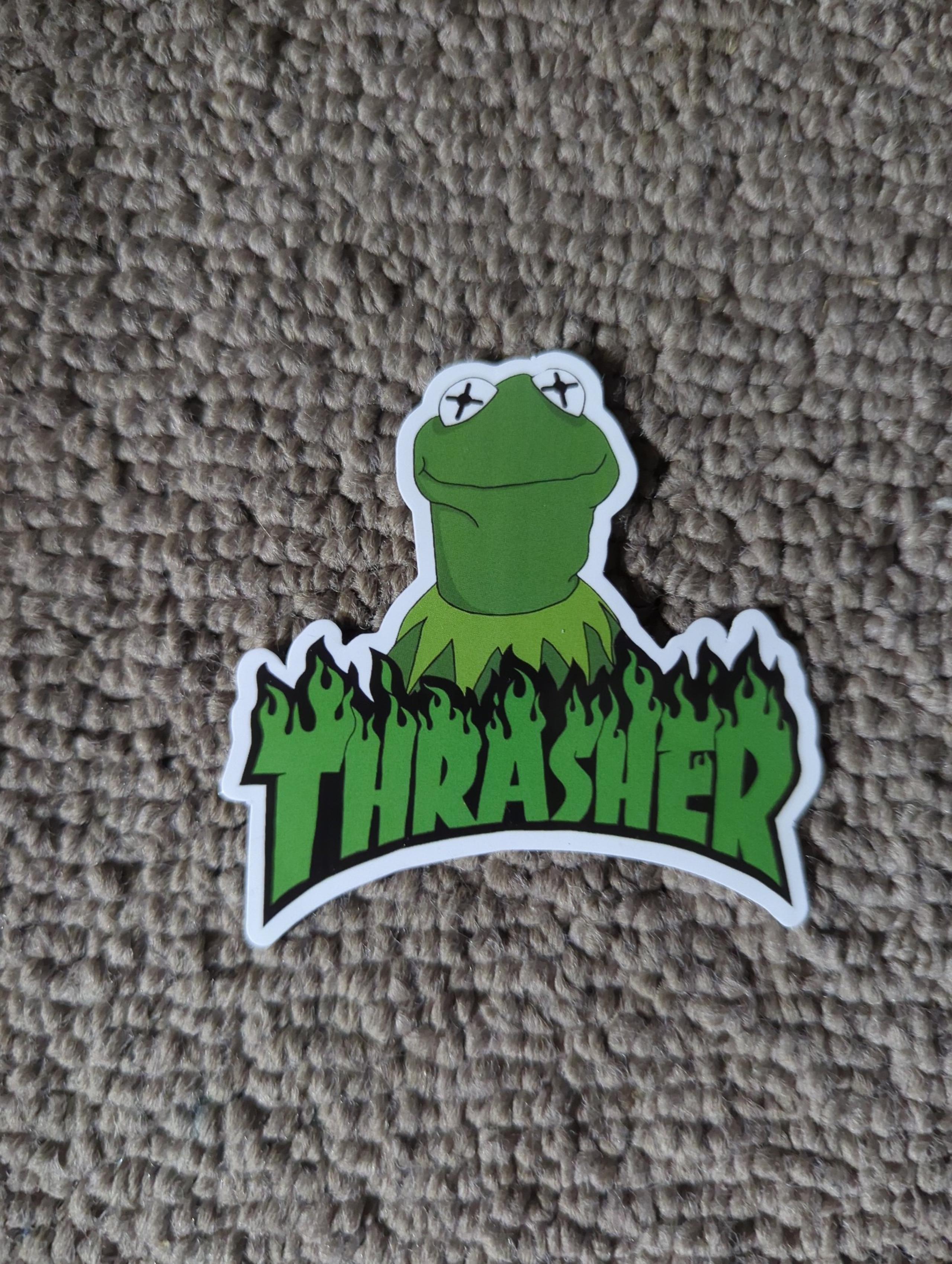 Kermit the frog thrasher Sticker