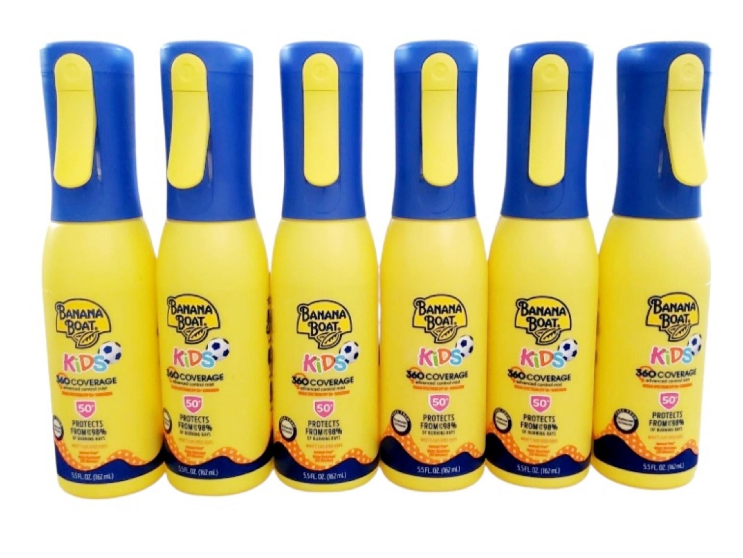 Banana Boat Kids Sport SPF 50+ Sunscreen Advanced Control Mist 6 Pack (Exp 2027)