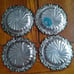 4 Wallace Antique Baroque Small Wine Champagne Coasters Silverplate 4 1/2 743
