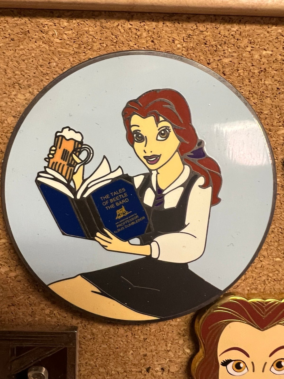belle and harry potter crossover fantasy pin lot