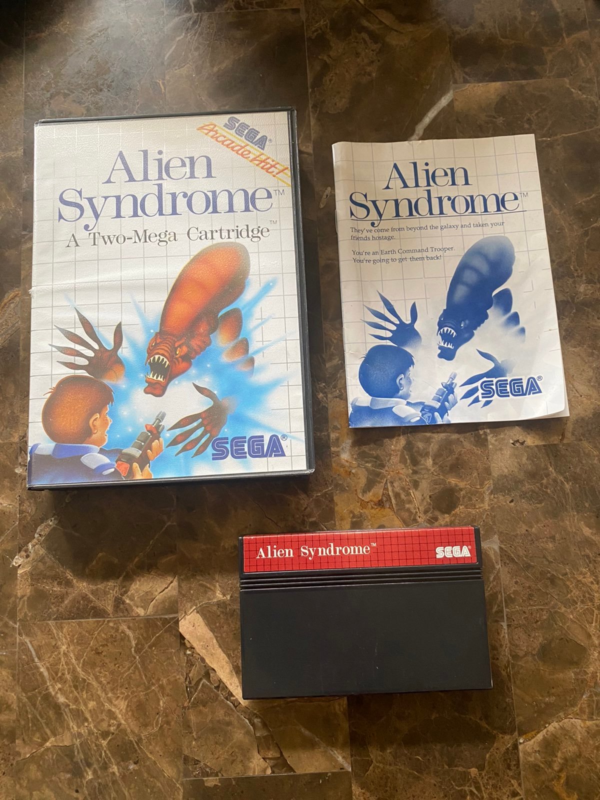 Alien Syndrome (Sega Master System, 1988) Complet In Box CIB Case Game Manual