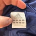 Vintage Y2K Adidas Track Jacket Large Navy Striped Windbreaker Climaproof Mens