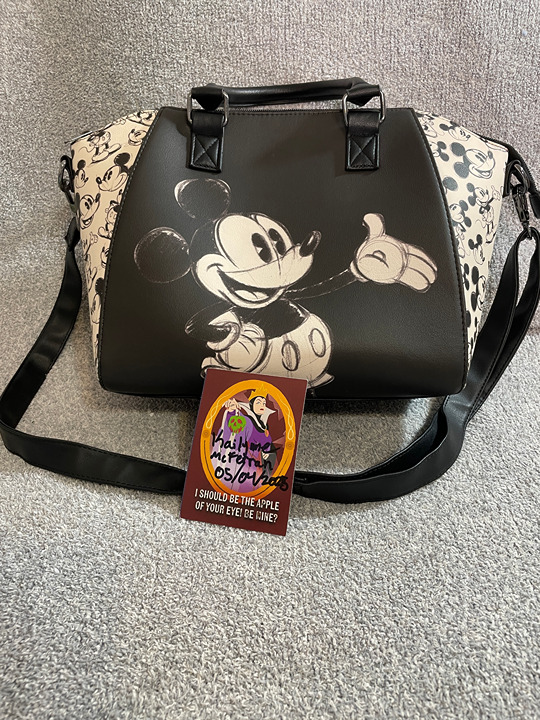 DISNEY LOUNGEFLY MICKEY MOUSE SKETCH SATCHEL PURSE EUC