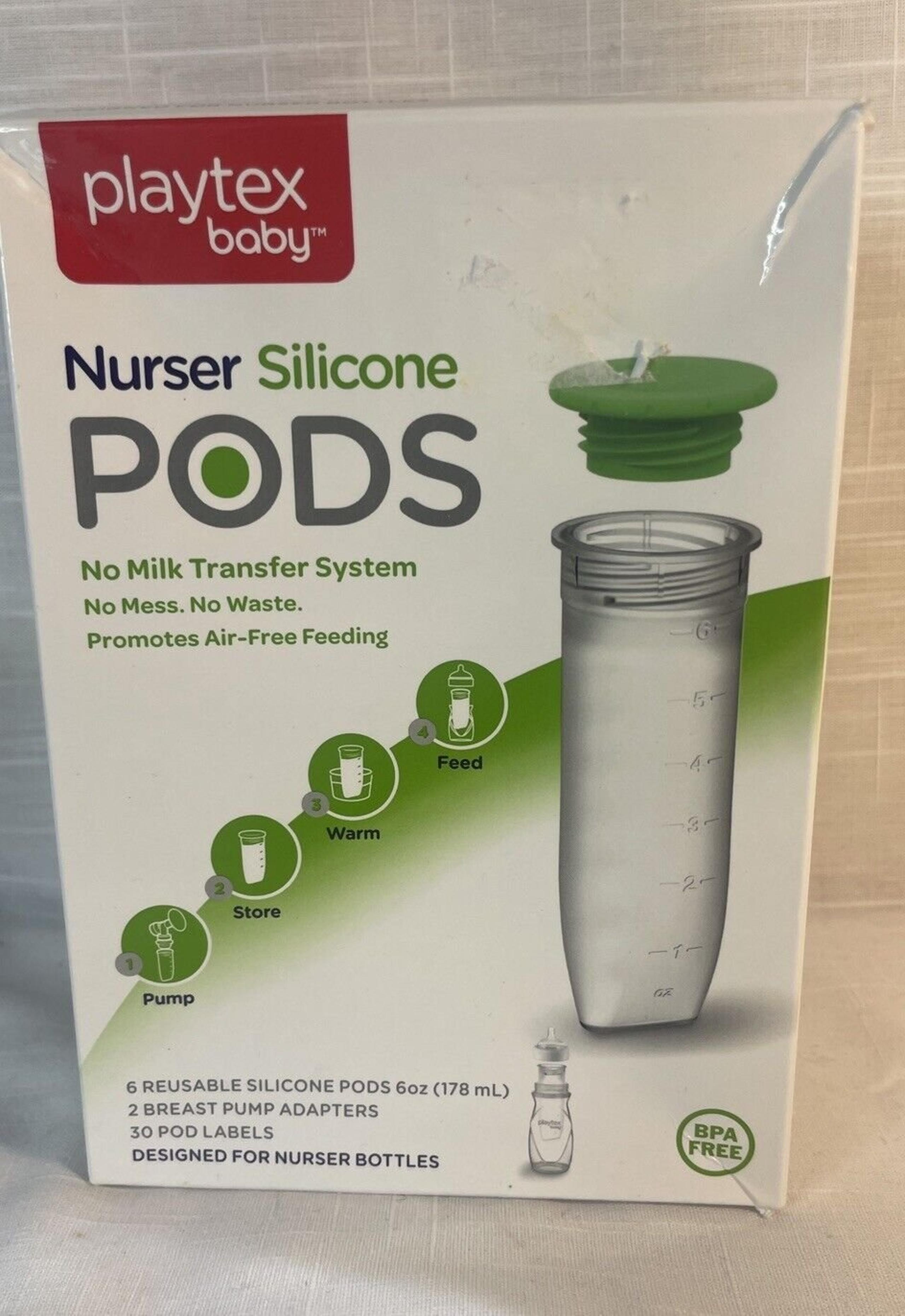 Platex Baby Nurser Silicone Pods - 5 Leakproof 6 Oz Pods, Missing 1 Pod