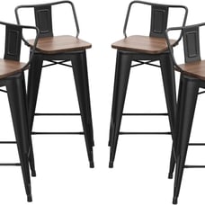 Changjie Furniture 30 Inch Swivel Bar Stools Set of 4 Counter Height