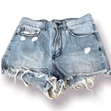Denim CoLAB Australian Distressed Raw Hem Brontë Denim Shorts