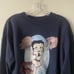 Vintage 90’s Betty Boop Cheerleader Blue Raglan Sweatshirt Women’s XL Hanes